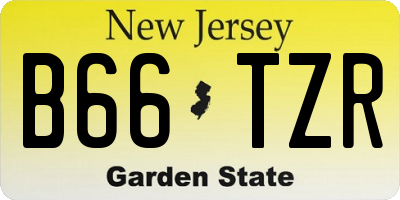 NJ license plate B66TZR
