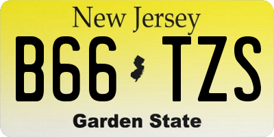 NJ license plate B66TZS