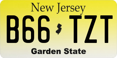 NJ license plate B66TZT