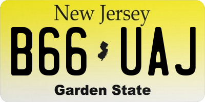 NJ license plate B66UAJ