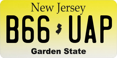 NJ license plate B66UAP