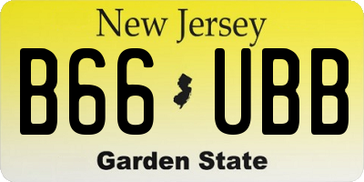 NJ license plate B66UBB