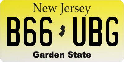 NJ license plate B66UBG