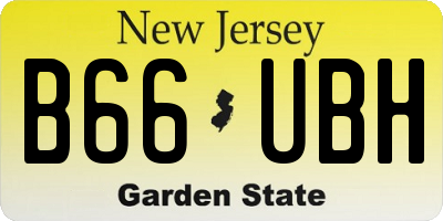 NJ license plate B66UBH