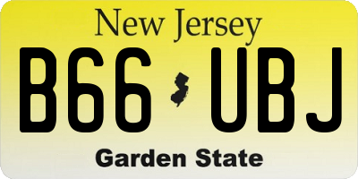 NJ license plate B66UBJ