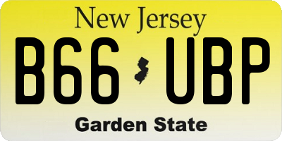 NJ license plate B66UBP