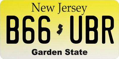 NJ license plate B66UBR
