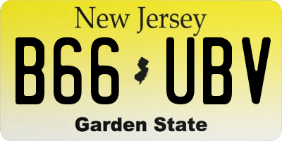 NJ license plate B66UBV