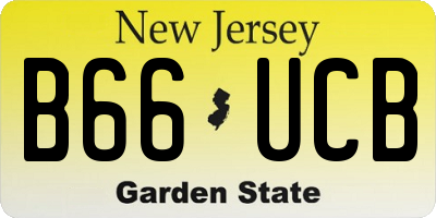 NJ license plate B66UCB