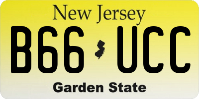 NJ license plate B66UCC