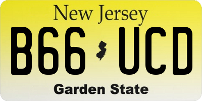 NJ license plate B66UCD