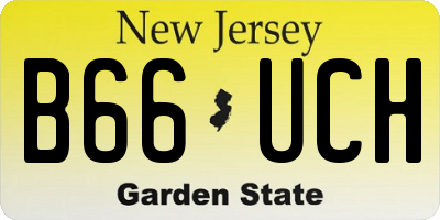 NJ license plate B66UCH