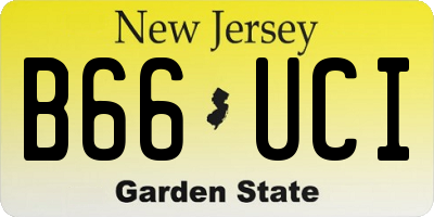 NJ license plate B66UCI