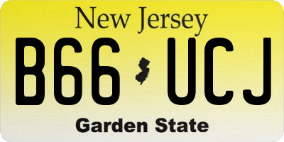NJ license plate B66UCJ