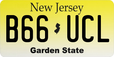 NJ license plate B66UCL