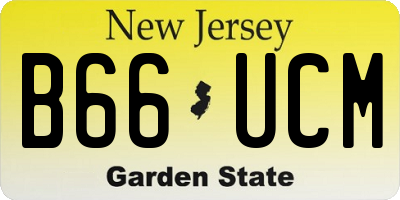NJ license plate B66UCM