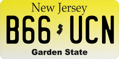 NJ license plate B66UCN