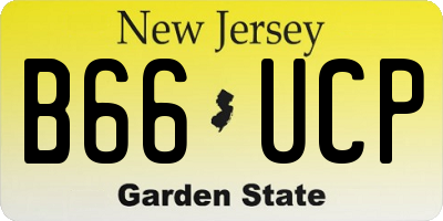 NJ license plate B66UCP