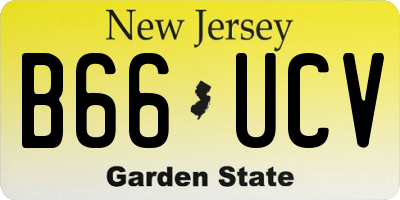 NJ license plate B66UCV