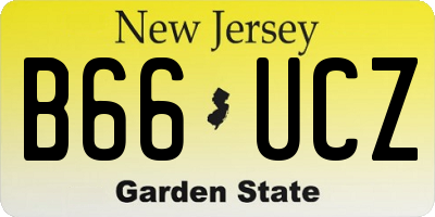 NJ license plate B66UCZ