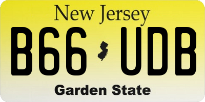 NJ license plate B66UDB