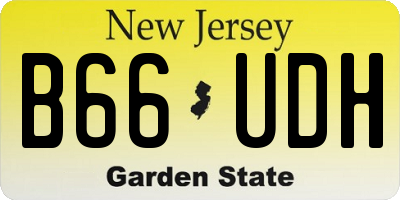 NJ license plate B66UDH
