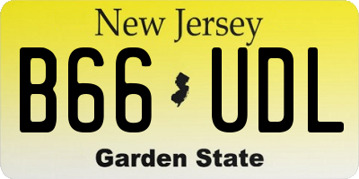 NJ license plate B66UDL