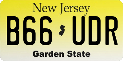 NJ license plate B66UDR