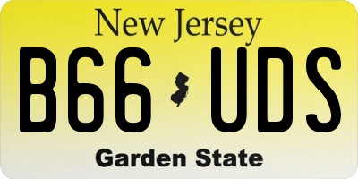 NJ license plate B66UDS