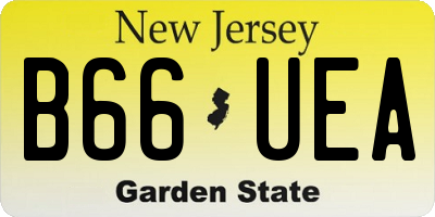 NJ license plate B66UEA