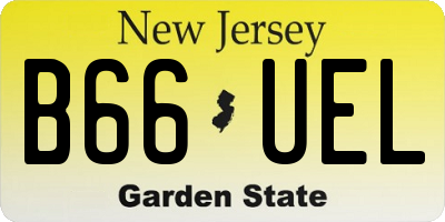 NJ license plate B66UEL