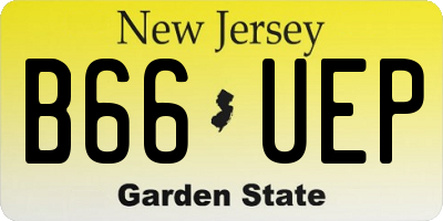 NJ license plate B66UEP