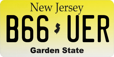 NJ license plate B66UER