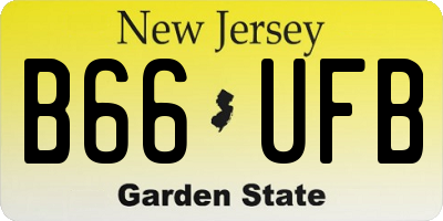 NJ license plate B66UFB