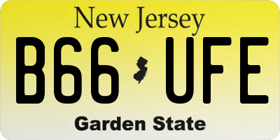 NJ license plate B66UFE