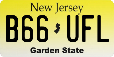 NJ license plate B66UFL