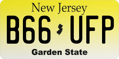 NJ license plate B66UFP