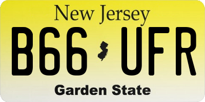 NJ license plate B66UFR