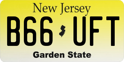 NJ license plate B66UFT