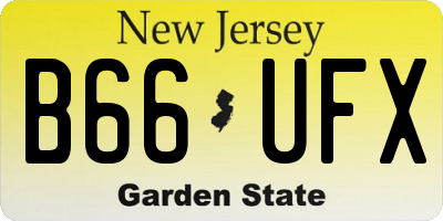 NJ license plate B66UFX