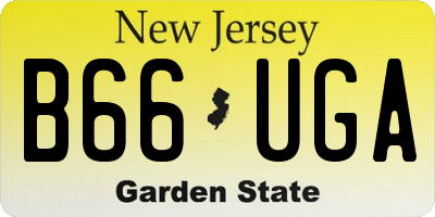 NJ license plate B66UGA