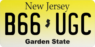 NJ license plate B66UGC