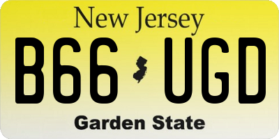 NJ license plate B66UGD