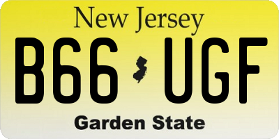 NJ license plate B66UGF