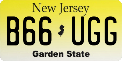 NJ license plate B66UGG