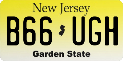 NJ license plate B66UGH