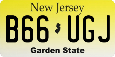 NJ license plate B66UGJ