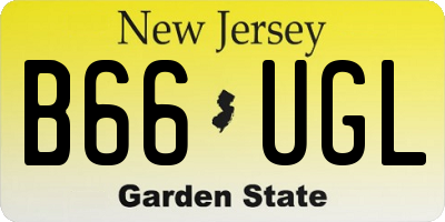 NJ license plate B66UGL
