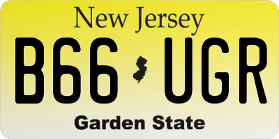 NJ license plate B66UGR
