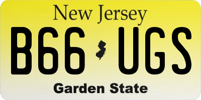 NJ license plate B66UGS